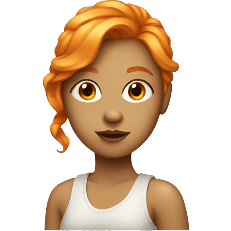 Orange haired girl portrait emoji