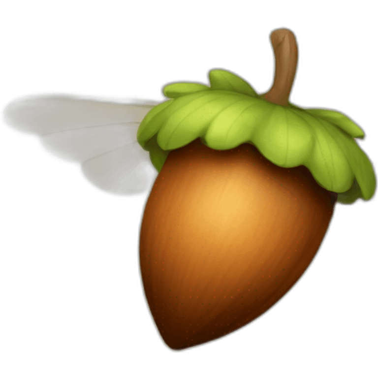 Flying acorn emoji