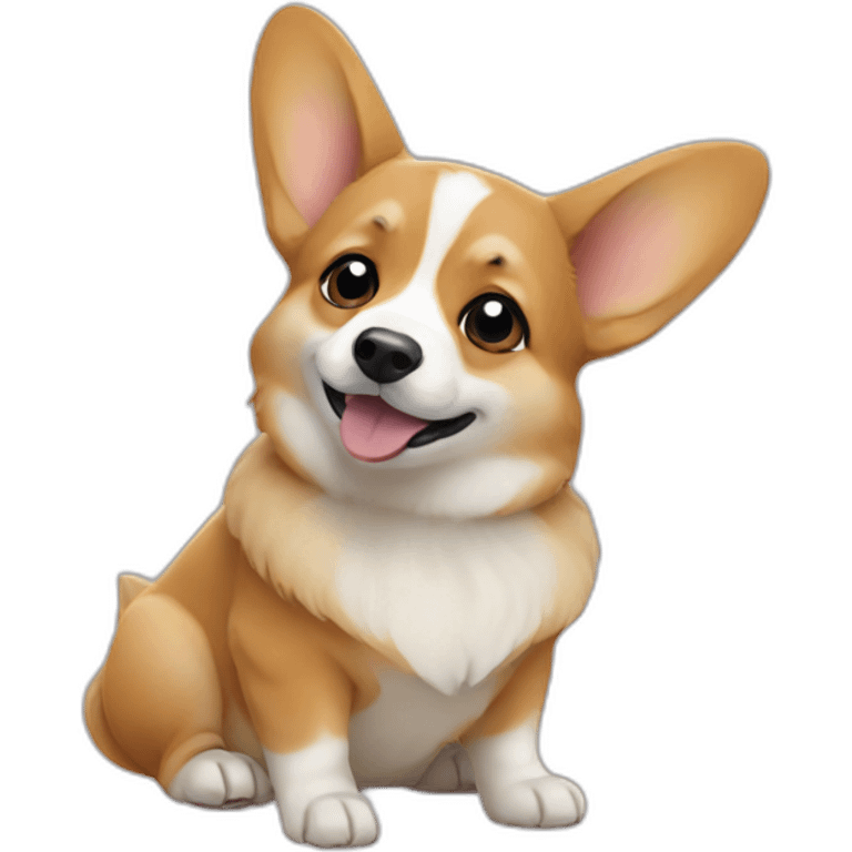 corgi looking like baby yoda emoji