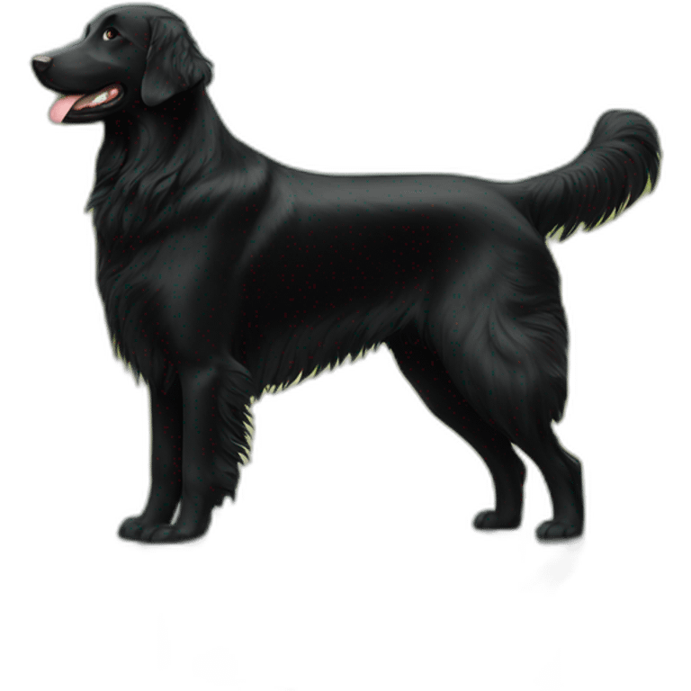 Black Flat coated retriever emoji