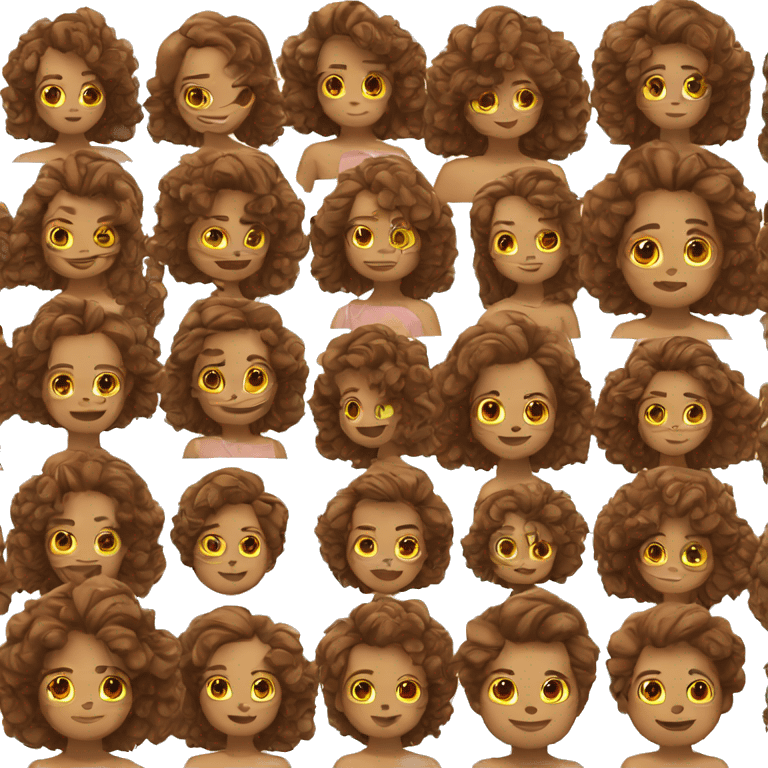 Persona con pelo marron emoji