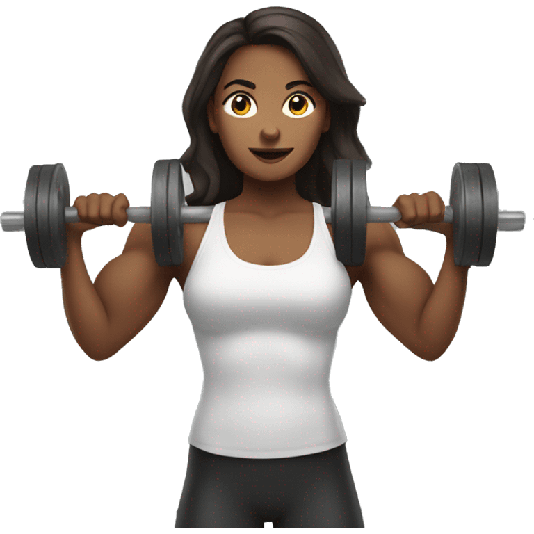 woman doing power lifting  emoji