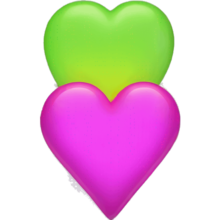 Neon chartreuse heart emoji