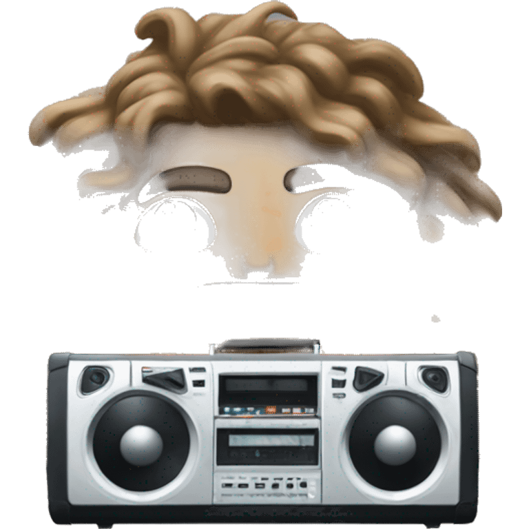 Lloyd dabbler holding a boombox emoji