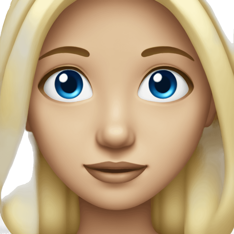 Blonde girl blue eyes  emoji