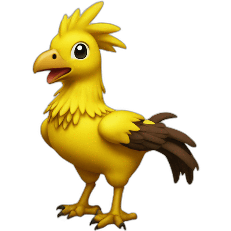 Chocobo saying "Kweh!" emoji