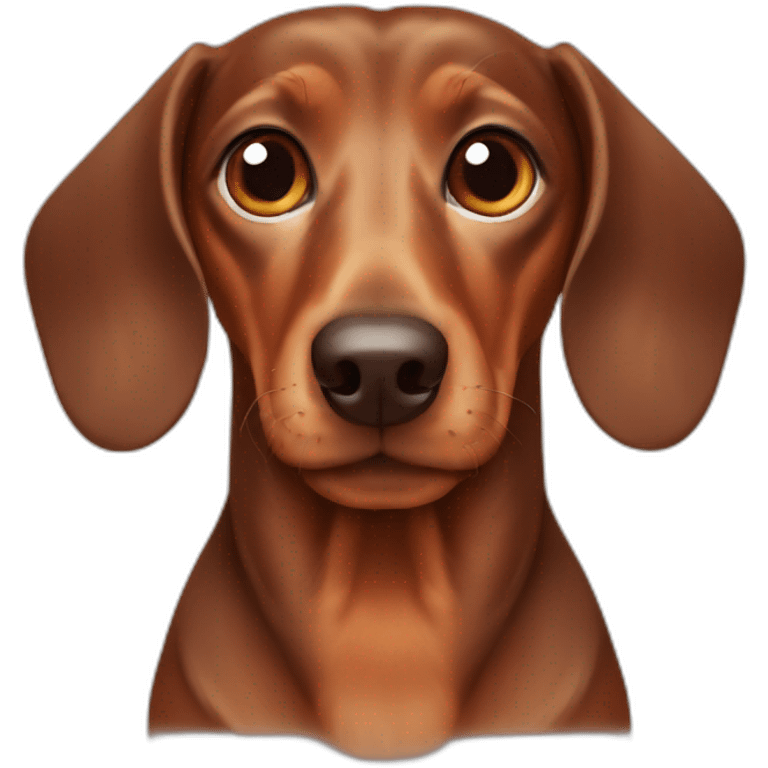 Brown dachshund emoji