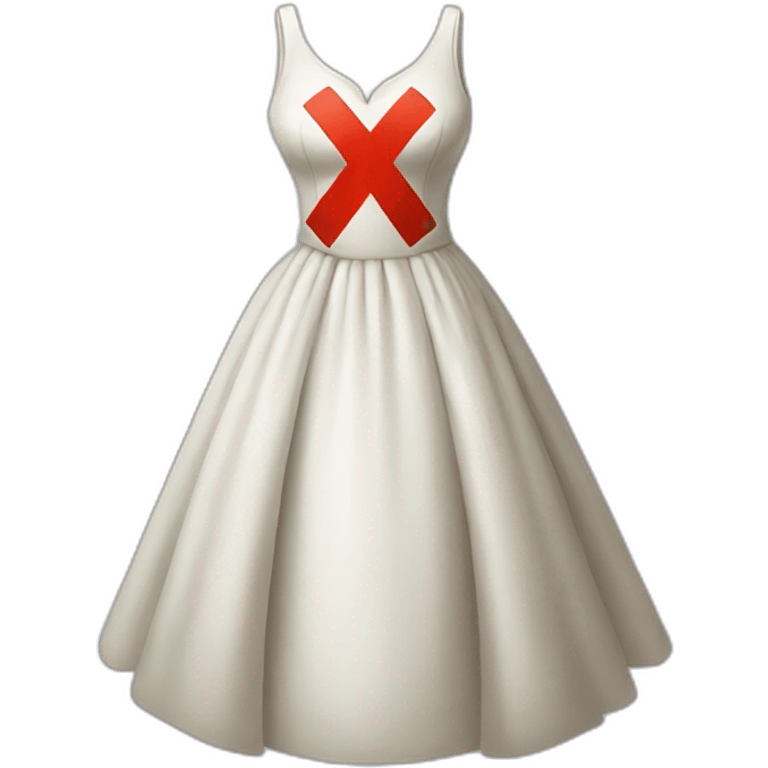 a beautiful dress with a red cross through it (to show dislike) emoji