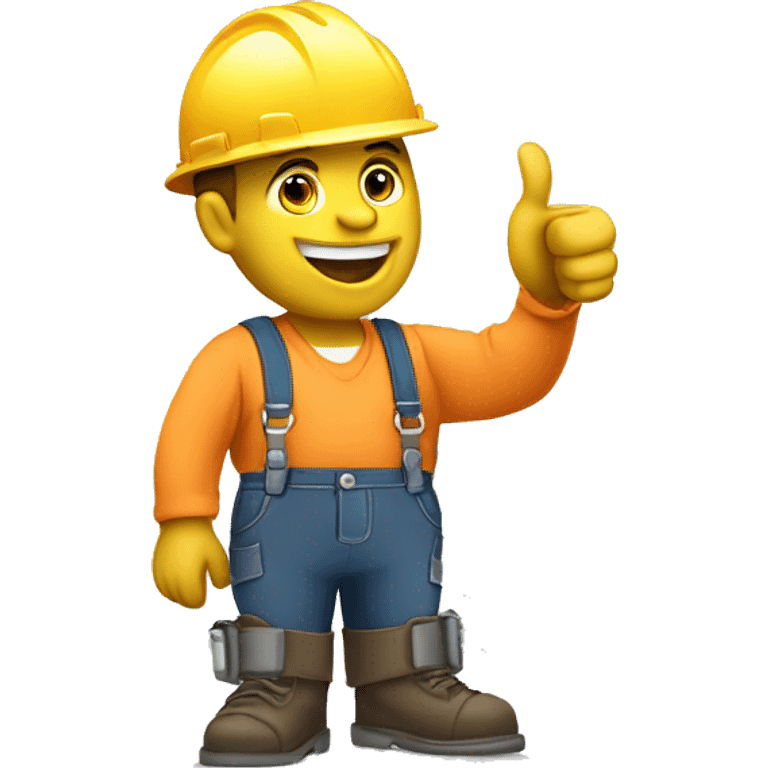 A linemen that works on power lines giving a thumbs up  emoji