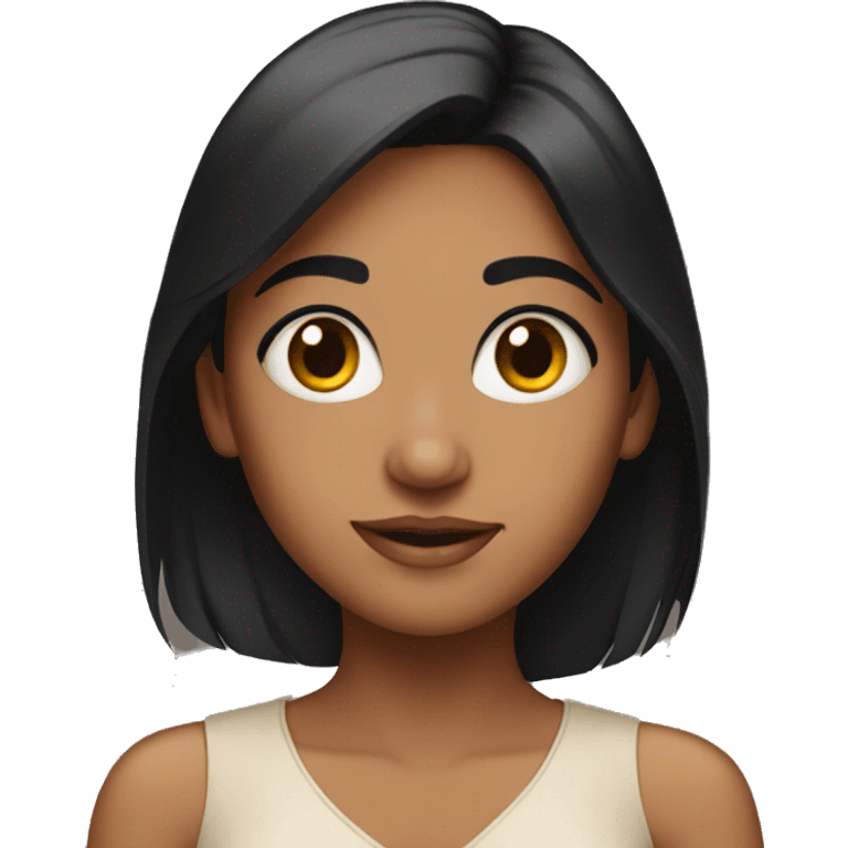 pretty indian girl with black hair  emoji