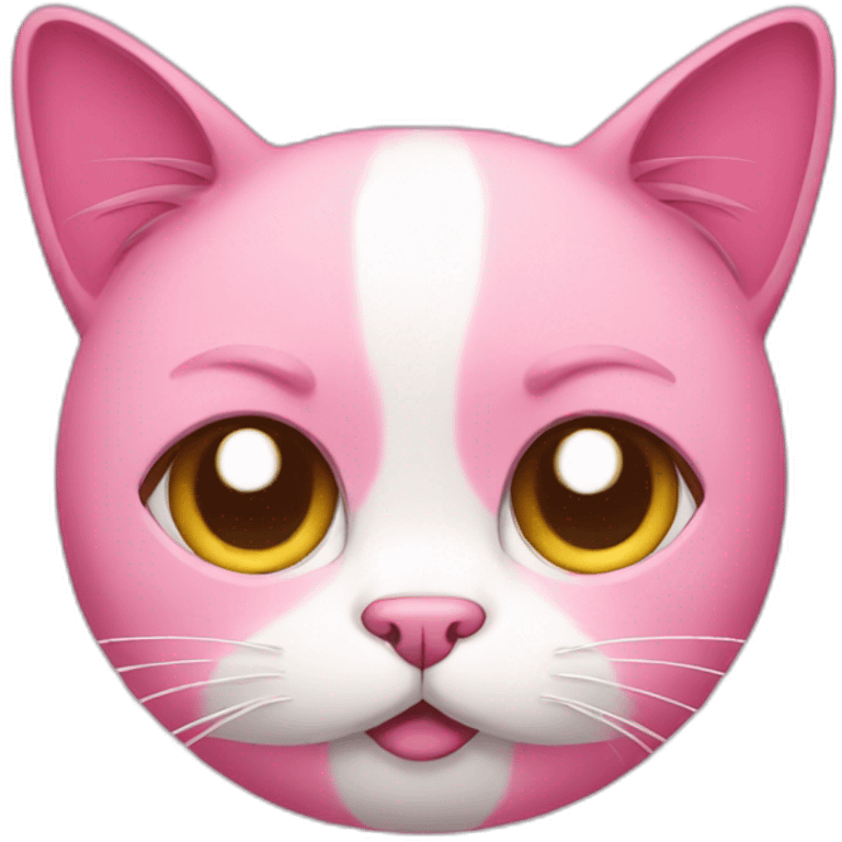 pink cat sad emoji