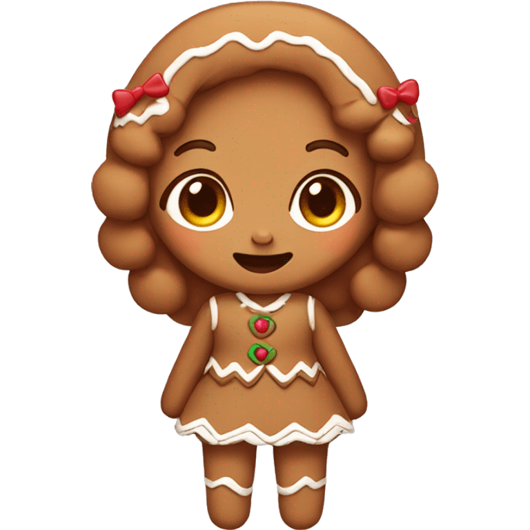 Chibi Gingerbread girl emoji