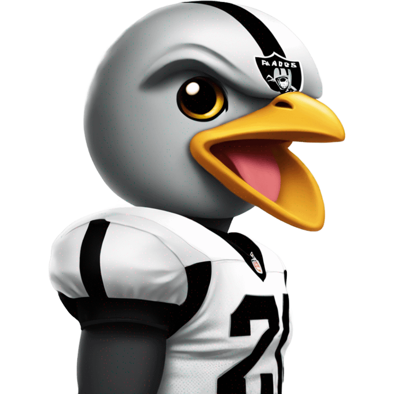 Chicken on a Raiders uniform emoji