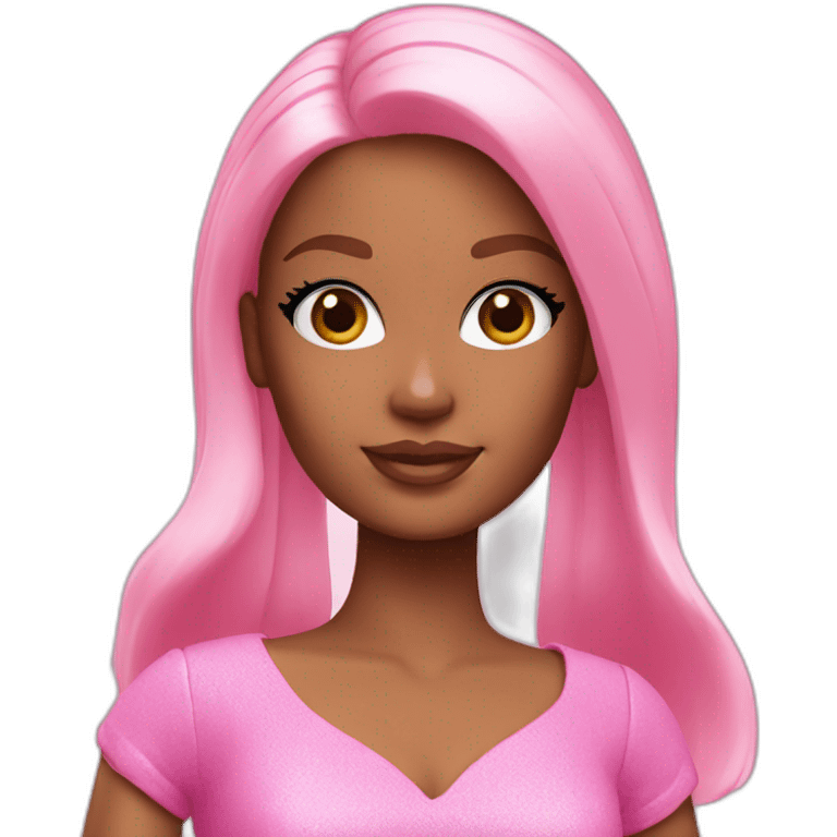 Pink Barbie doll emoji