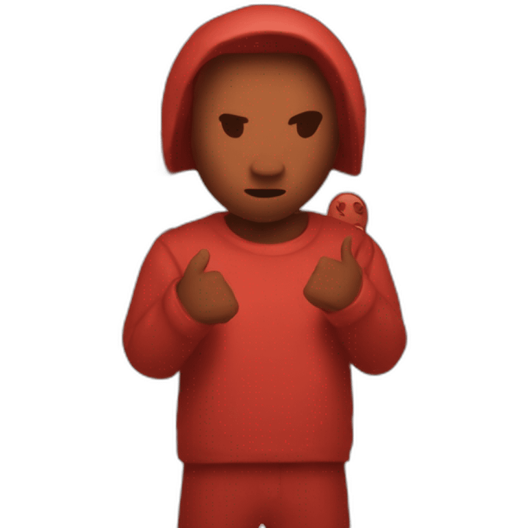 Red figure among us game emoji