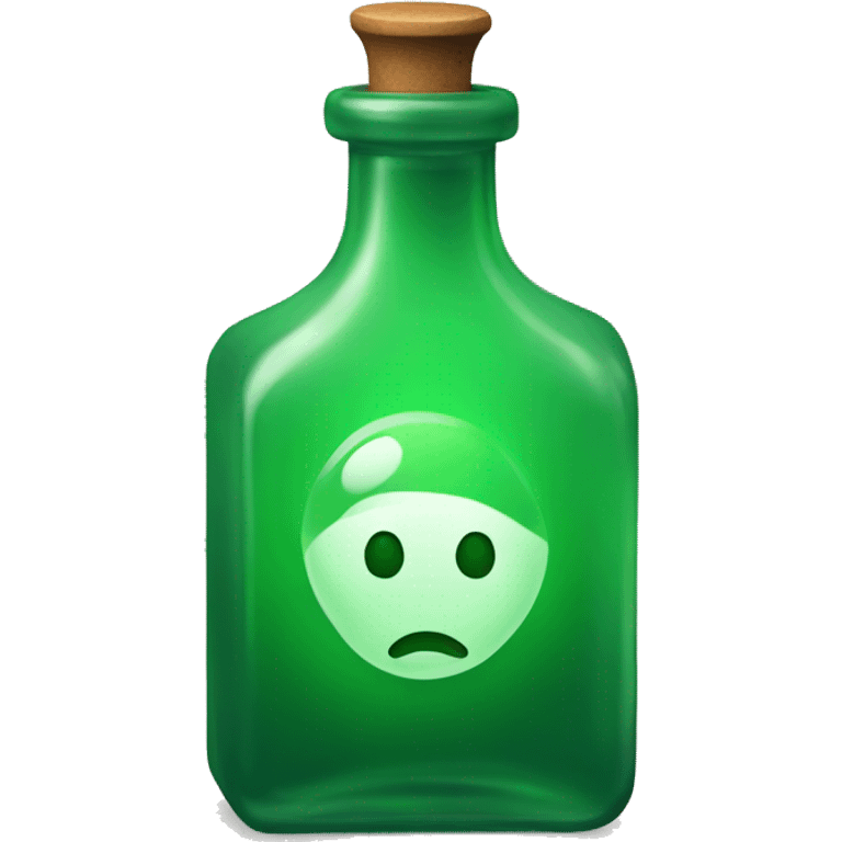 Green square potion bottle emoji