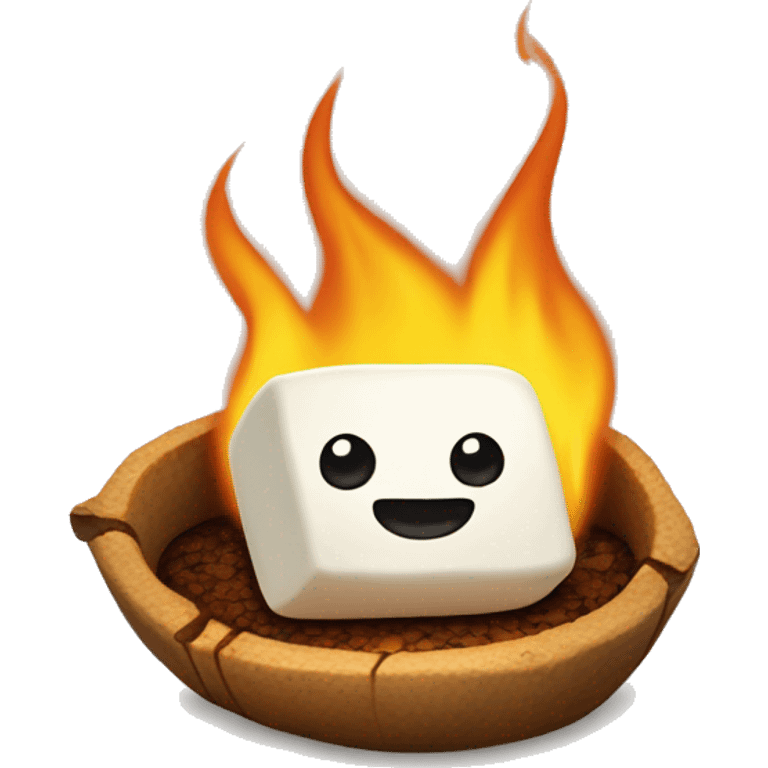 Realistic roasted marshmallow emoji