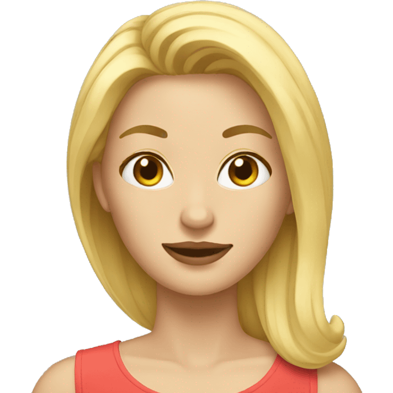 blonde woman with feet emoji