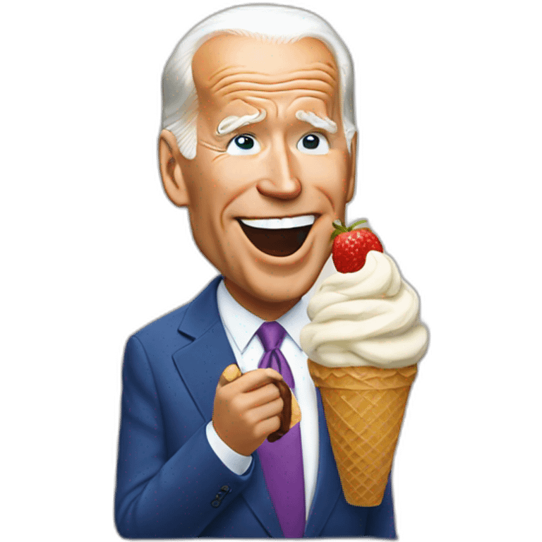 joe biden eating ice cream emoji