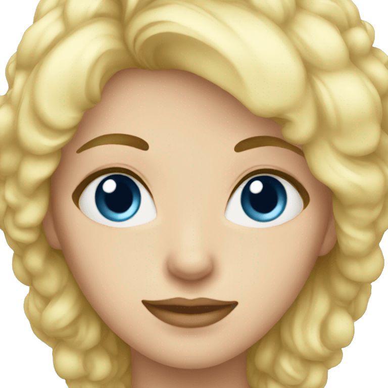 blonde blue eye mom emoji