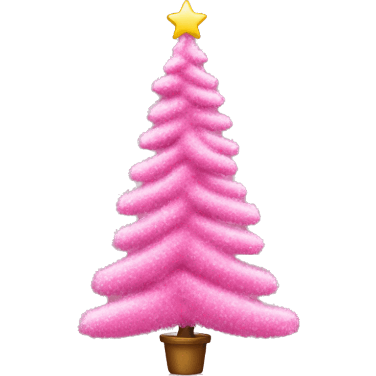 Pink Christmas tree emoji