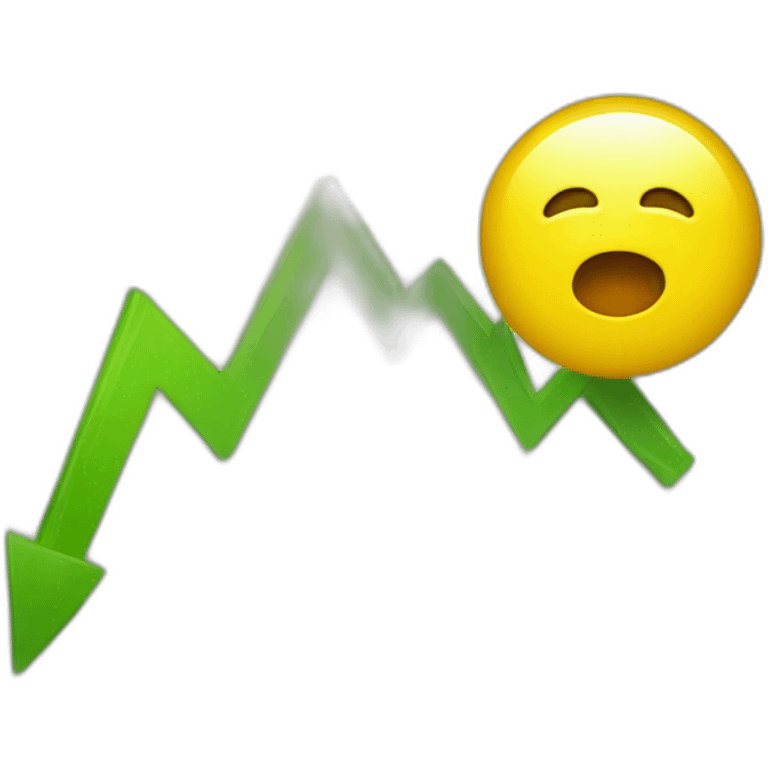 The stock market going up making money emoji