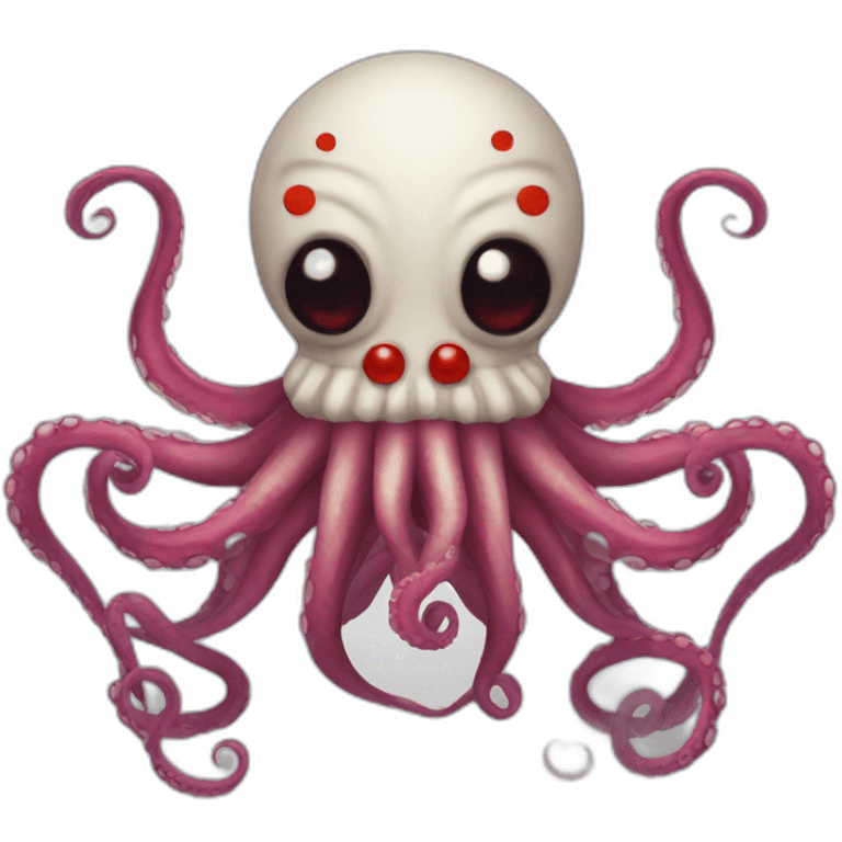 Scary clown octopus emoji