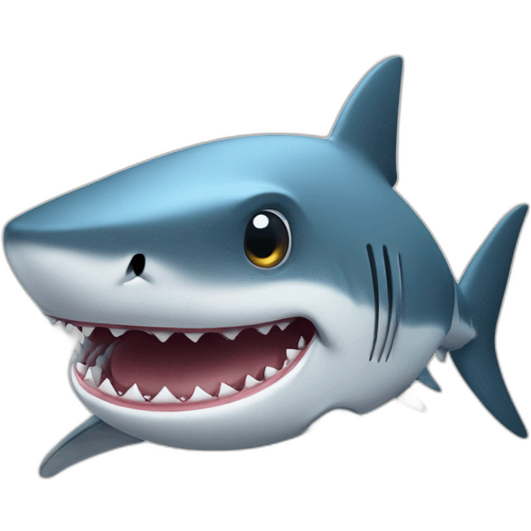 Shark working in IT company emoji