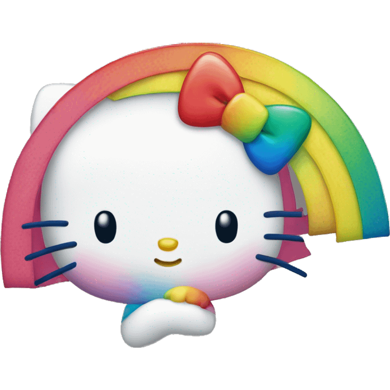 hello kitty rainbow emoji