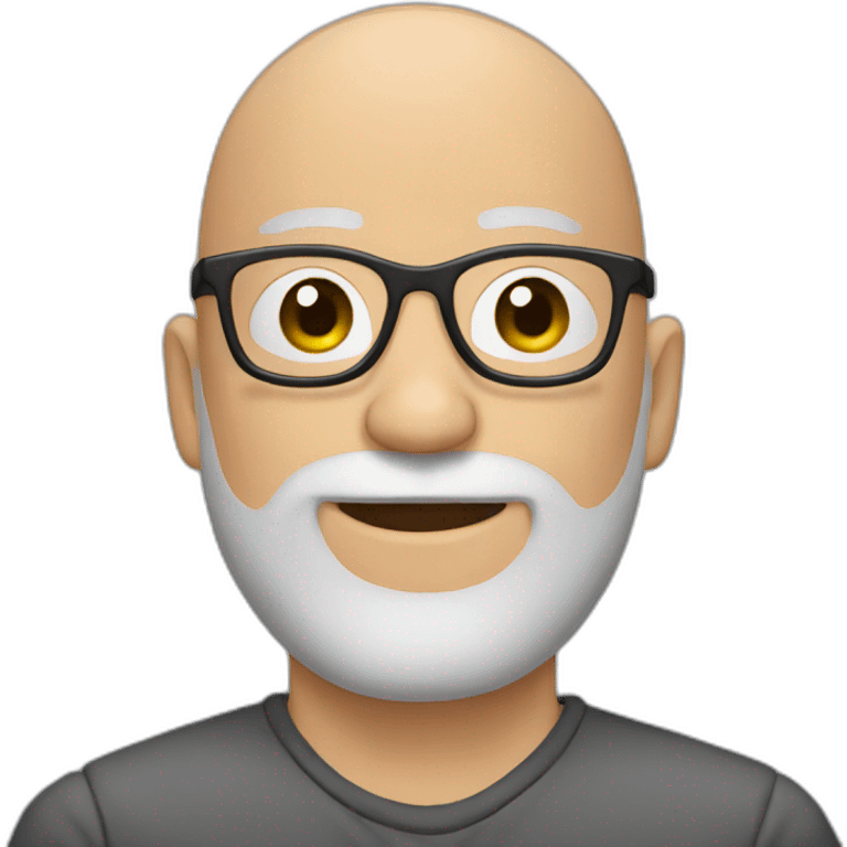 bald guy with a beard and glasses emoji