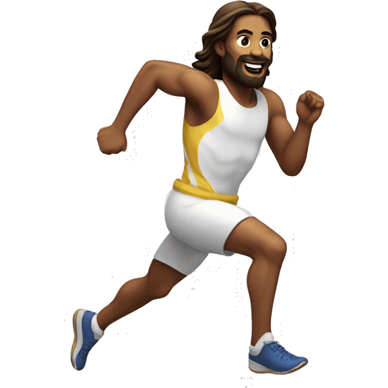 skipping sprint jesus emoji