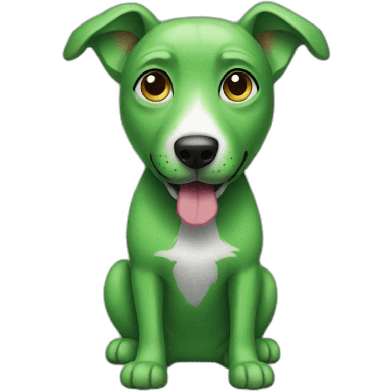 Green dog emoji