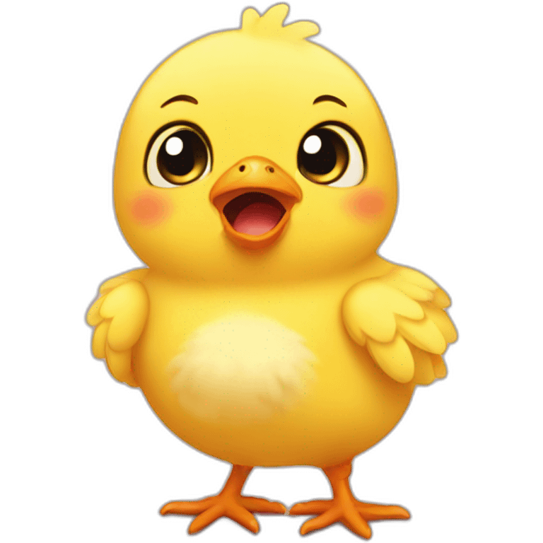 angry cute baby chick emoji