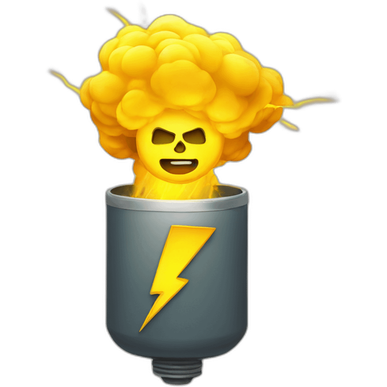 radioactive lightning emoji