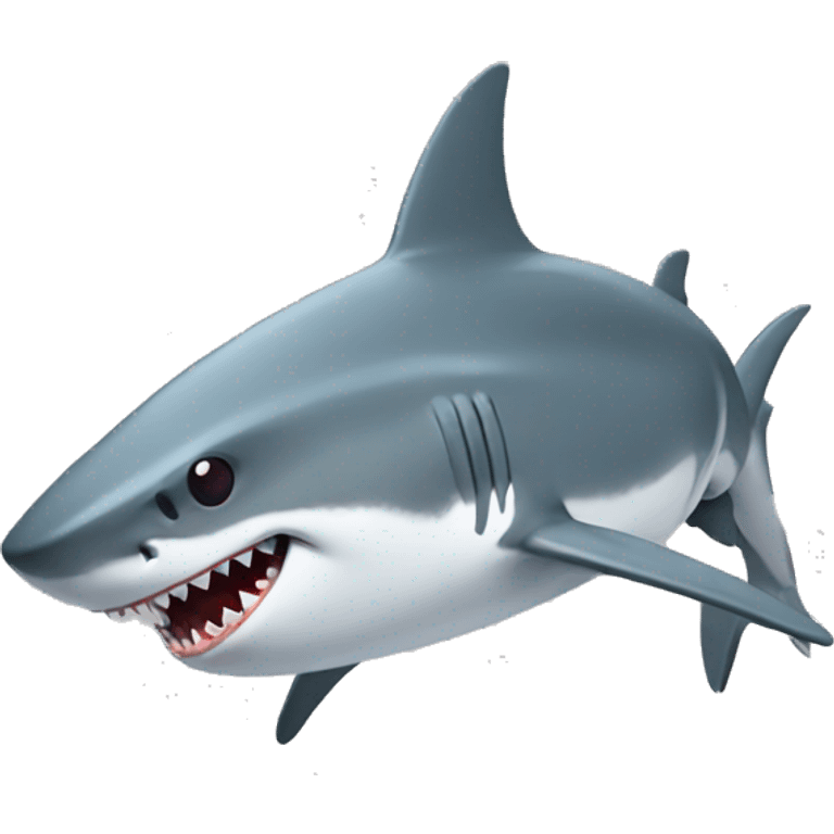 shark eating french fries emoji