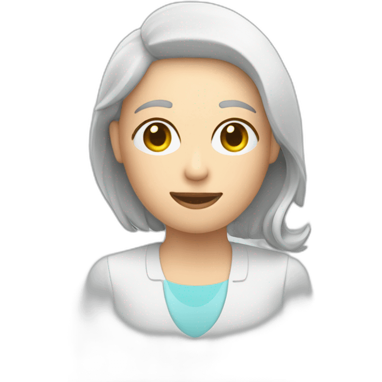 computer display with therapist video call emoji