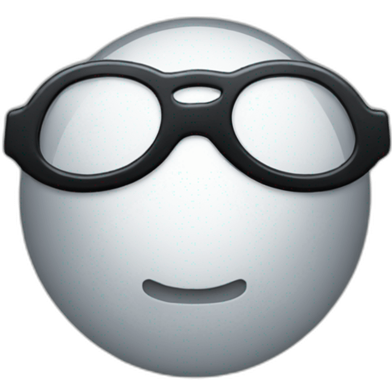 a black droplet using a turned-down-for-what' glasses emoji