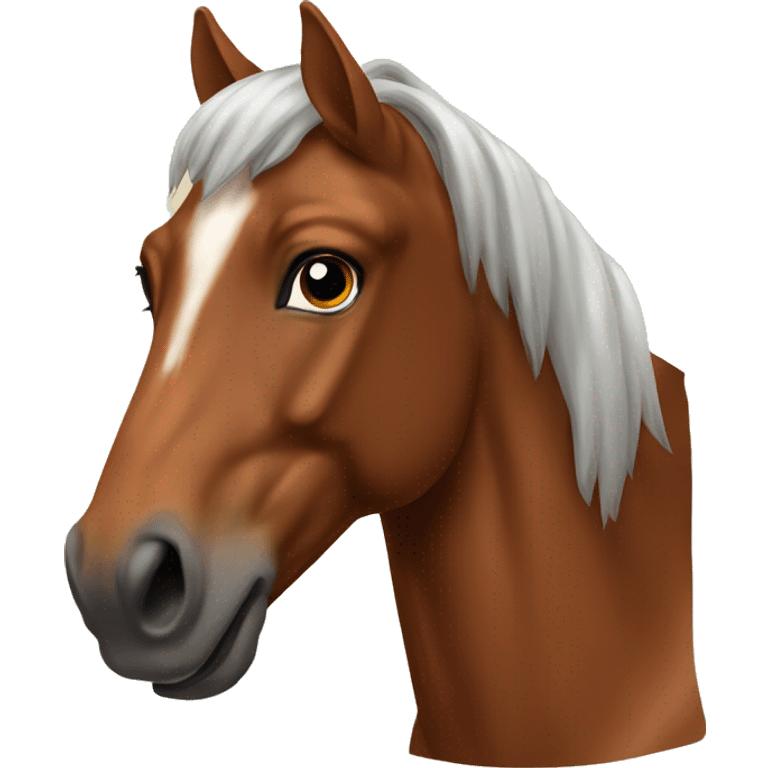 Chestnut horse head emoji