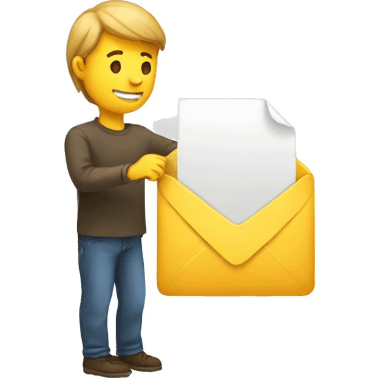 person sending email emoji