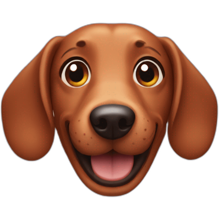 smiling-sausage-dog-face emoji