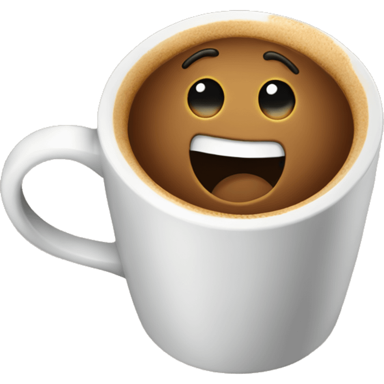 Coffee cup running  emoji