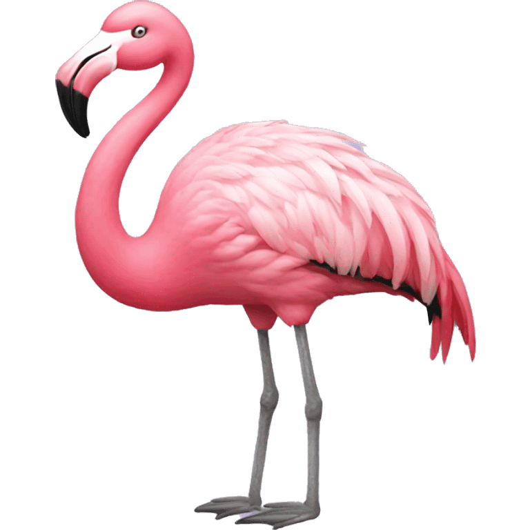 Flamingo with a bow  emoji