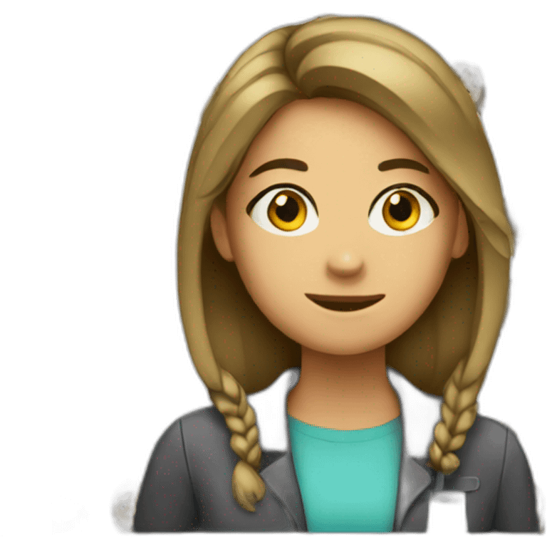 girl thinking about what profession to choose emoji