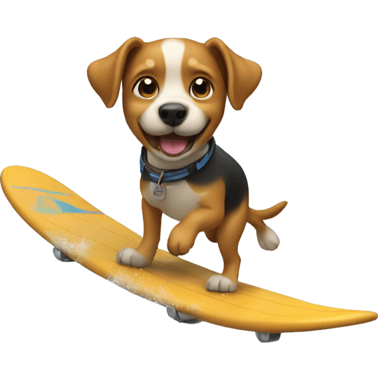 Dog surfing emoji