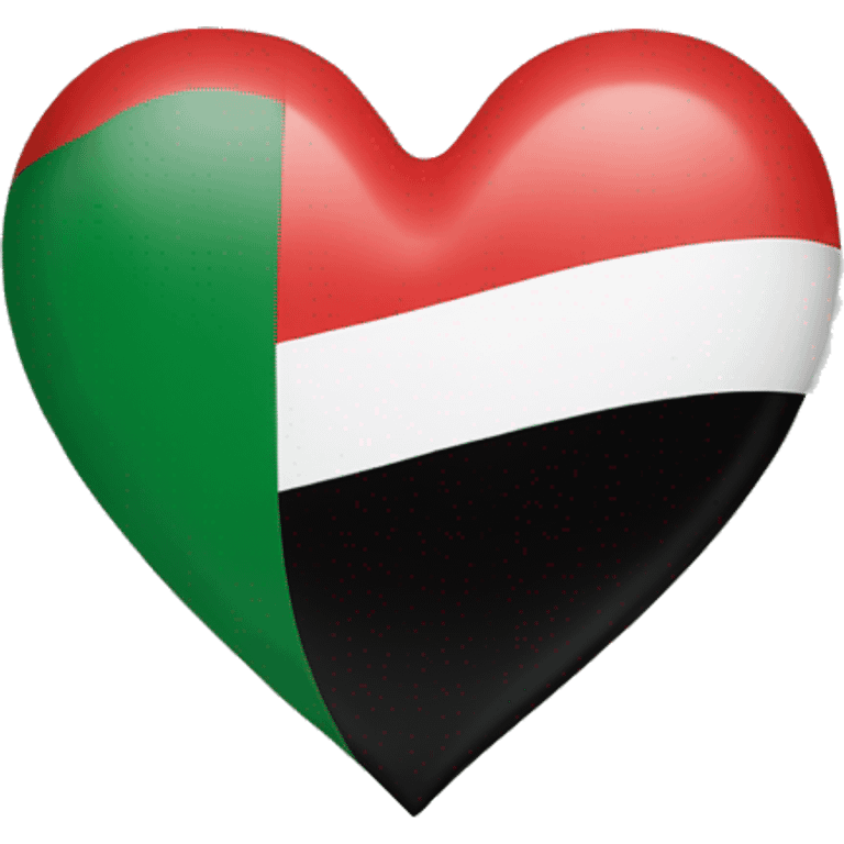 UAE flag coloured heart emoji emoji