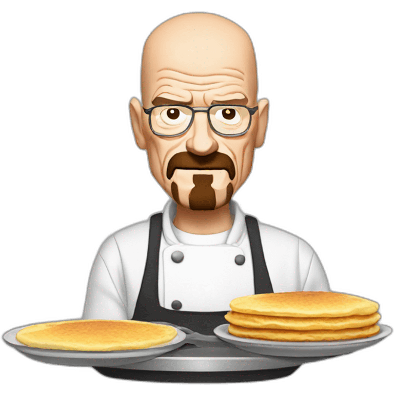 Walter White baking pancakes emoji