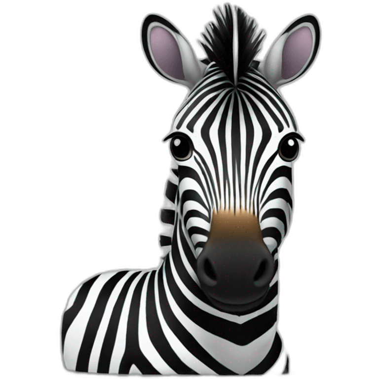 zebra-black emoji