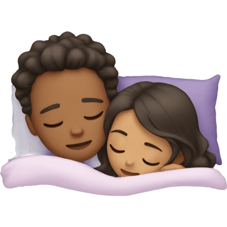 sleeping boy and girl together emoji