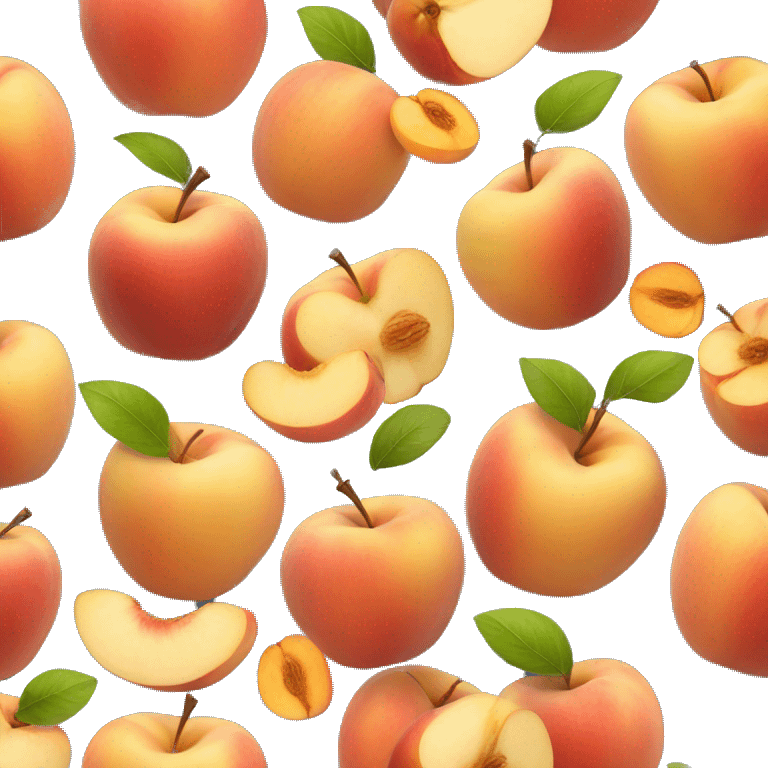 apple peach emoji