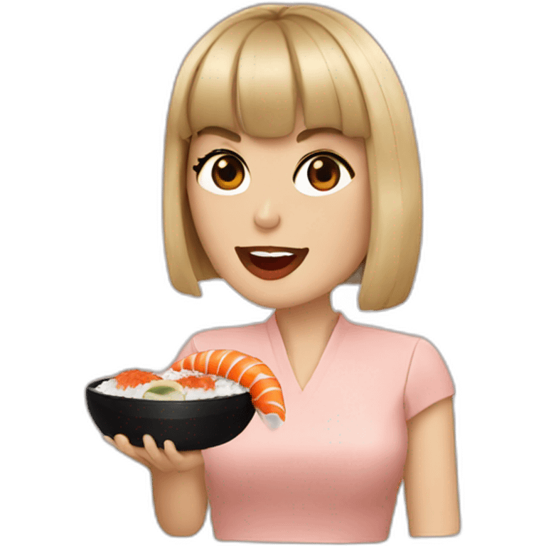 Taylor swift eat sushi emoji